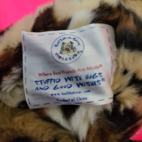 Build A Bear Workshop Collectibear Leopard White Knit Sweater - Picture 8 of 13